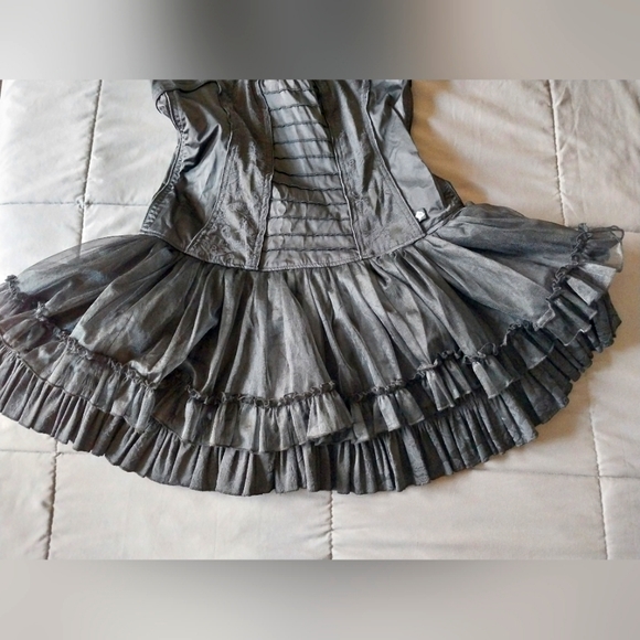 Vintage Y2K Tripp nyc black brocade tutu skirt dress - Picture 5 of 8